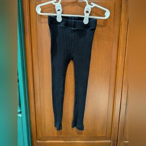 Kate Quinn Black Ribbed Leggings 3T